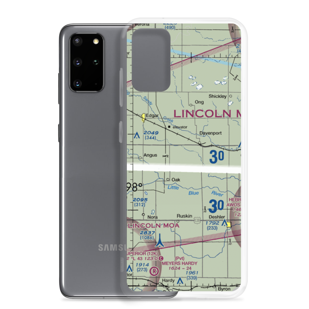 R & R Farms Airport (80NE) VFR Sectional Samsung Case Samsung Galaxy S20 Plus model shown