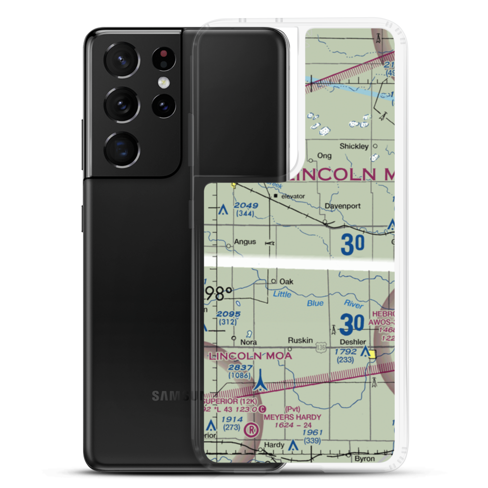 R & R Farms Airport (80NE) VFR Sectional Samsung Case Samsung Galaxy S21 Ultra model shown