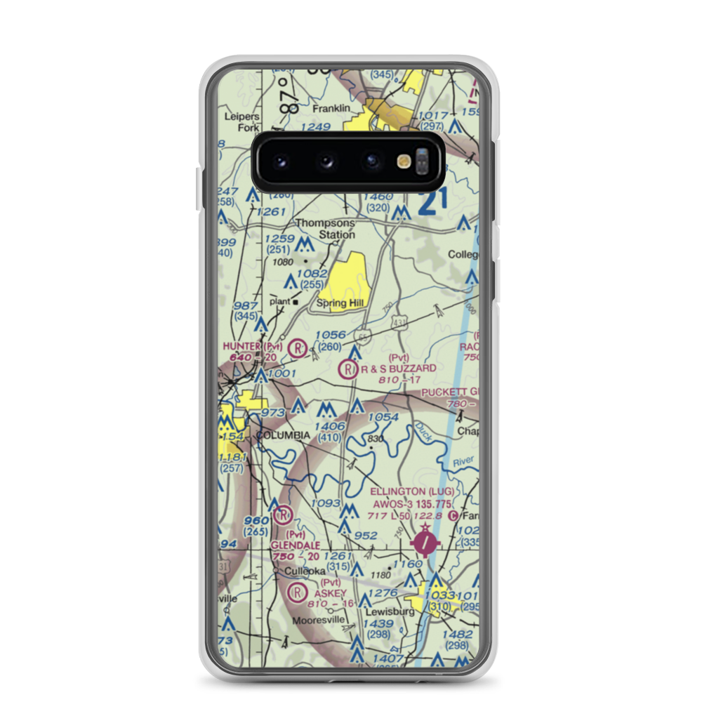 R & S Buzzard Airport (0TN0) VFR Sectional Samsung Case Samsung Galaxy S10 model shown