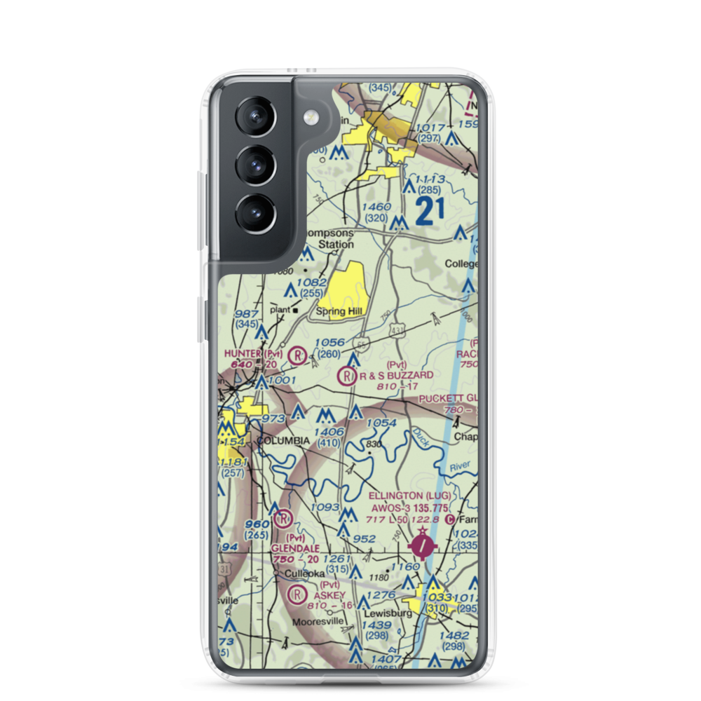 R & S Buzzard Airport (0TN0) VFR Sectional Samsung Case Samsung Galaxy S21 model shown