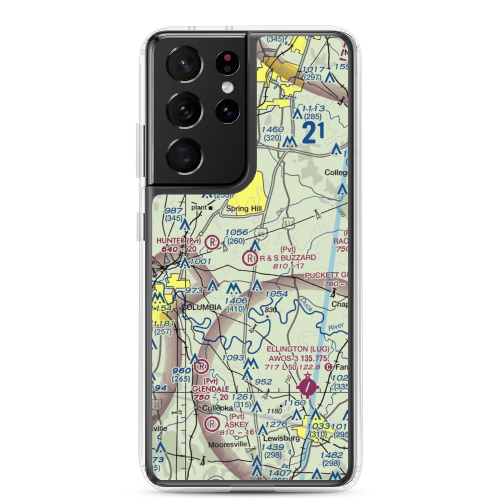 R & S Buzzard Airport (0TN0) VFR Sectional Samsung Case Samsung Galaxy S21 Ultra model shown