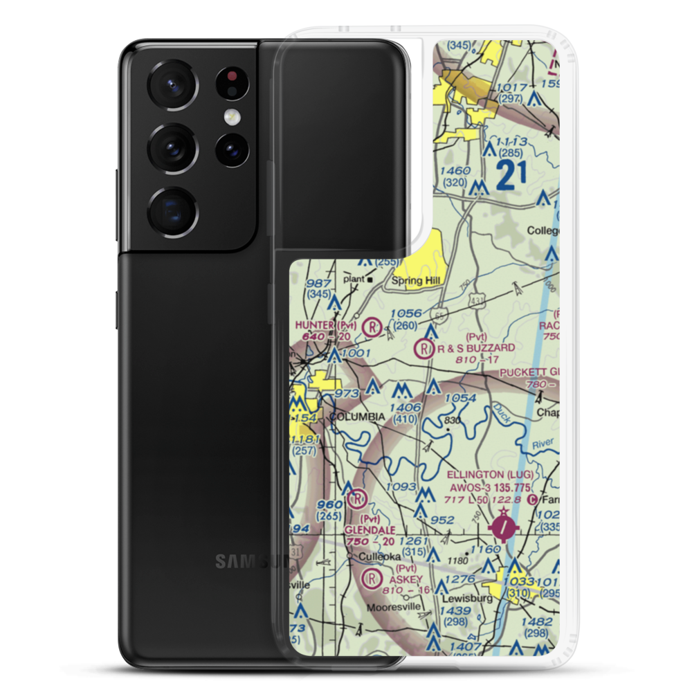 R & S Buzzard Airport (0TN0) VFR Sectional Samsung Case Samsung Galaxy S21 Ultra model shown