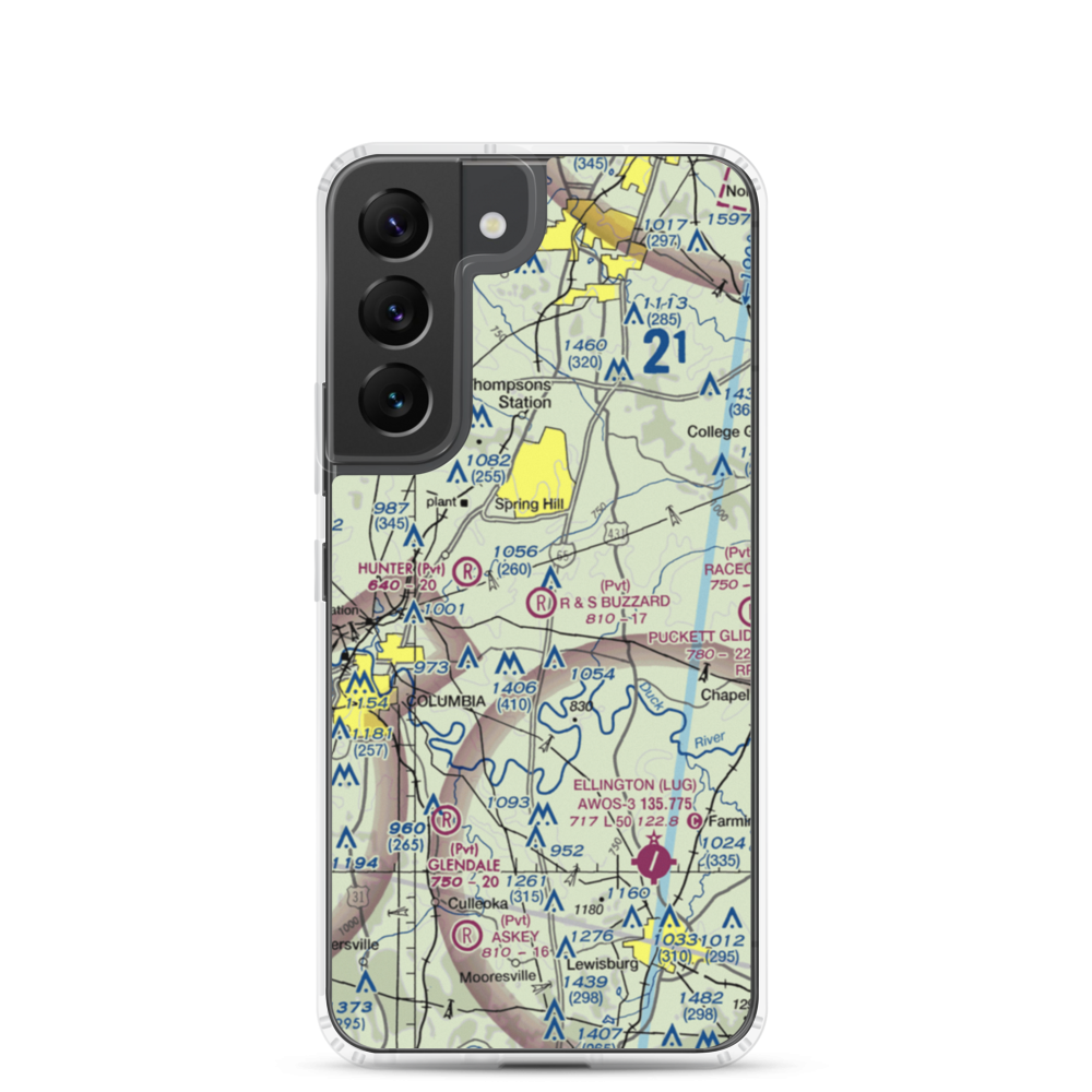 R & S Buzzard Airport (0TN0) VFR Sectional Samsung Case Samsung Galaxy S22 model shown