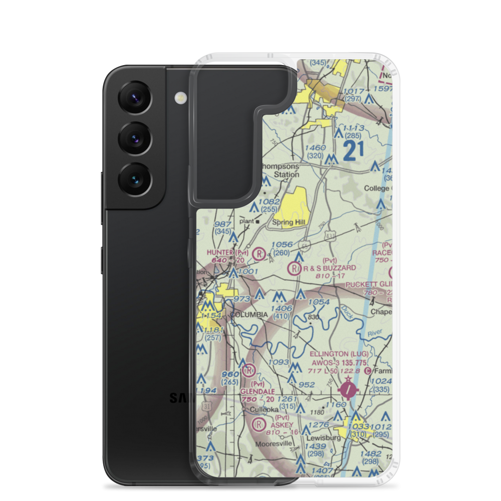 R & S Buzzard Airport (0TN0) VFR Sectional Samsung Case Samsung Galaxy S22 model shown
