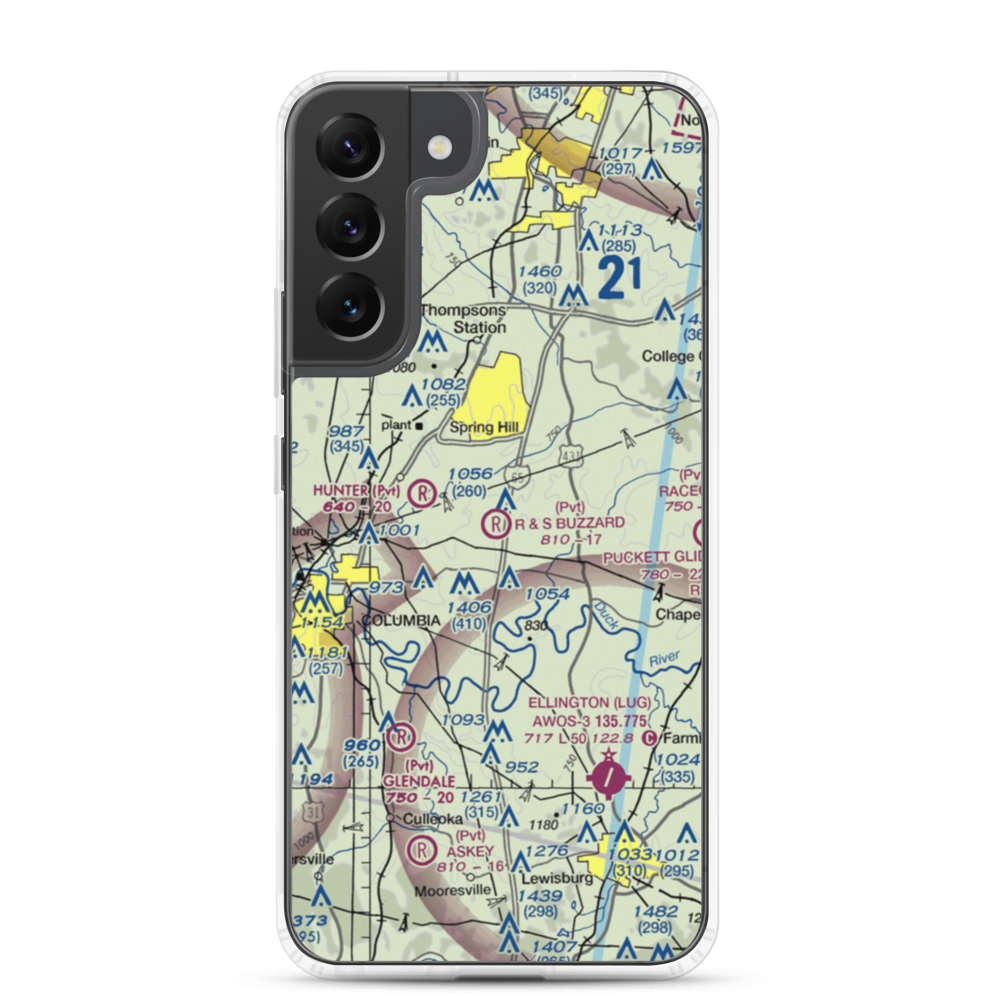 R & S Buzzard Airport (0TN0) VFR Sectional Samsung Case Samsung Galaxy S22 Plus model shown