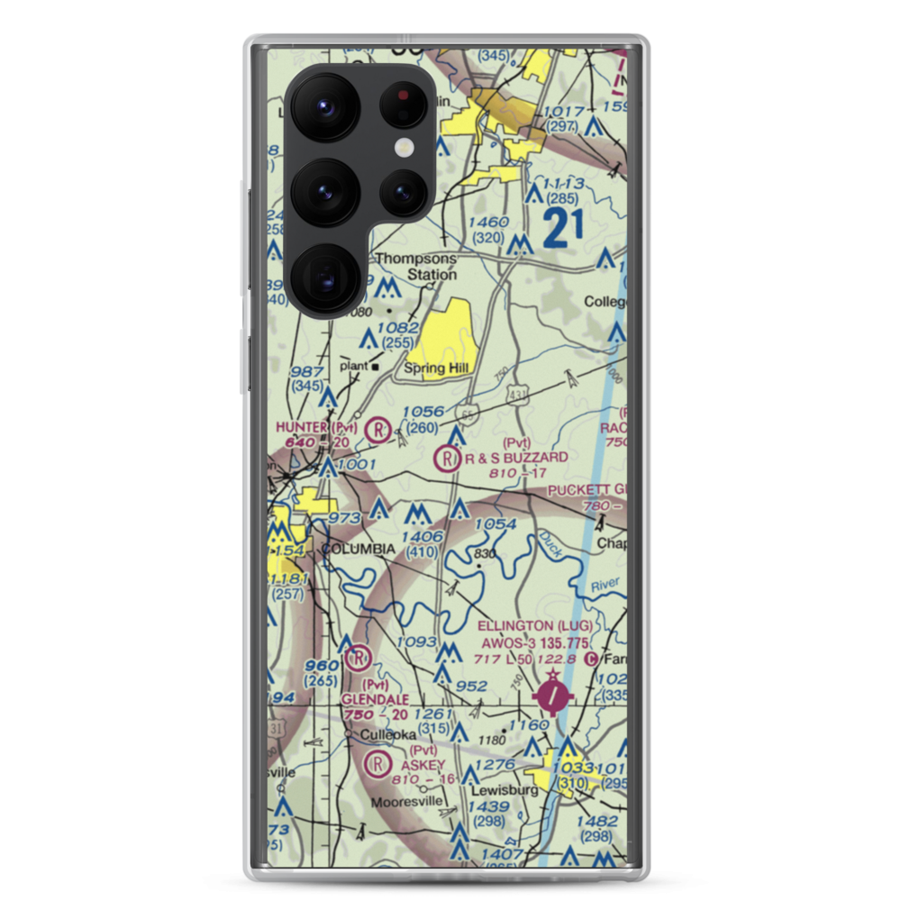 R & S Buzzard Airport (0TN0) VFR Sectional Samsung Case Samsung Galaxy S22 Ultra model shown