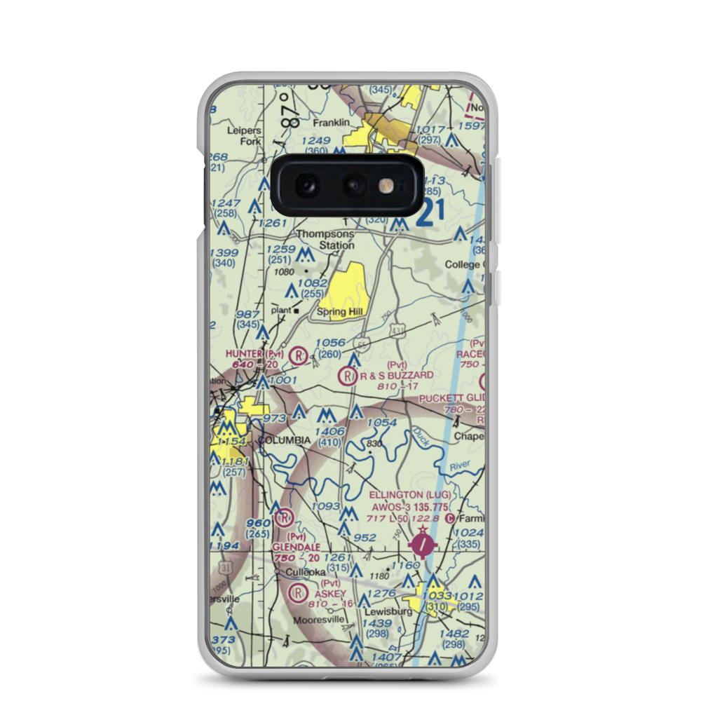R & S Buzzard Airport (0TN0) VFR Sectional Samsung Case Samsung Galaxy S10e model shown