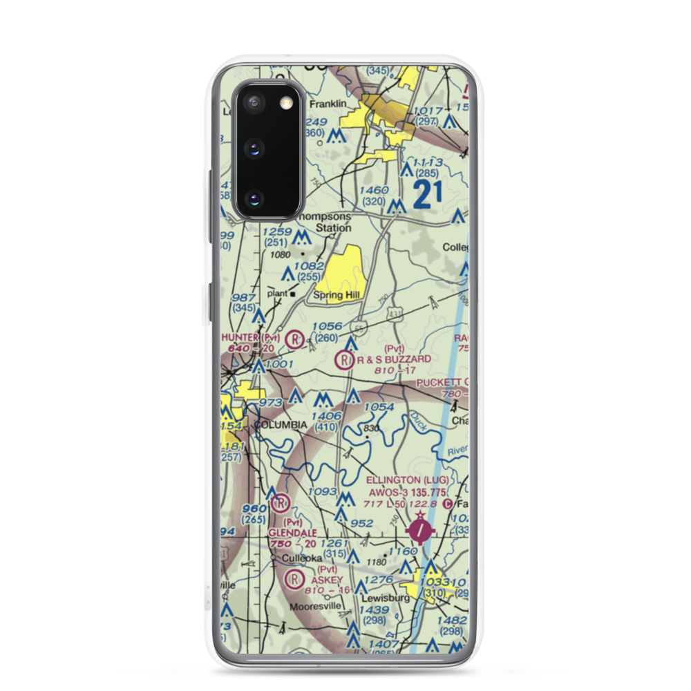 R & S Buzzard Airport (0TN0) VFR Sectional Samsung Case Samsung Galaxy S20 model shown