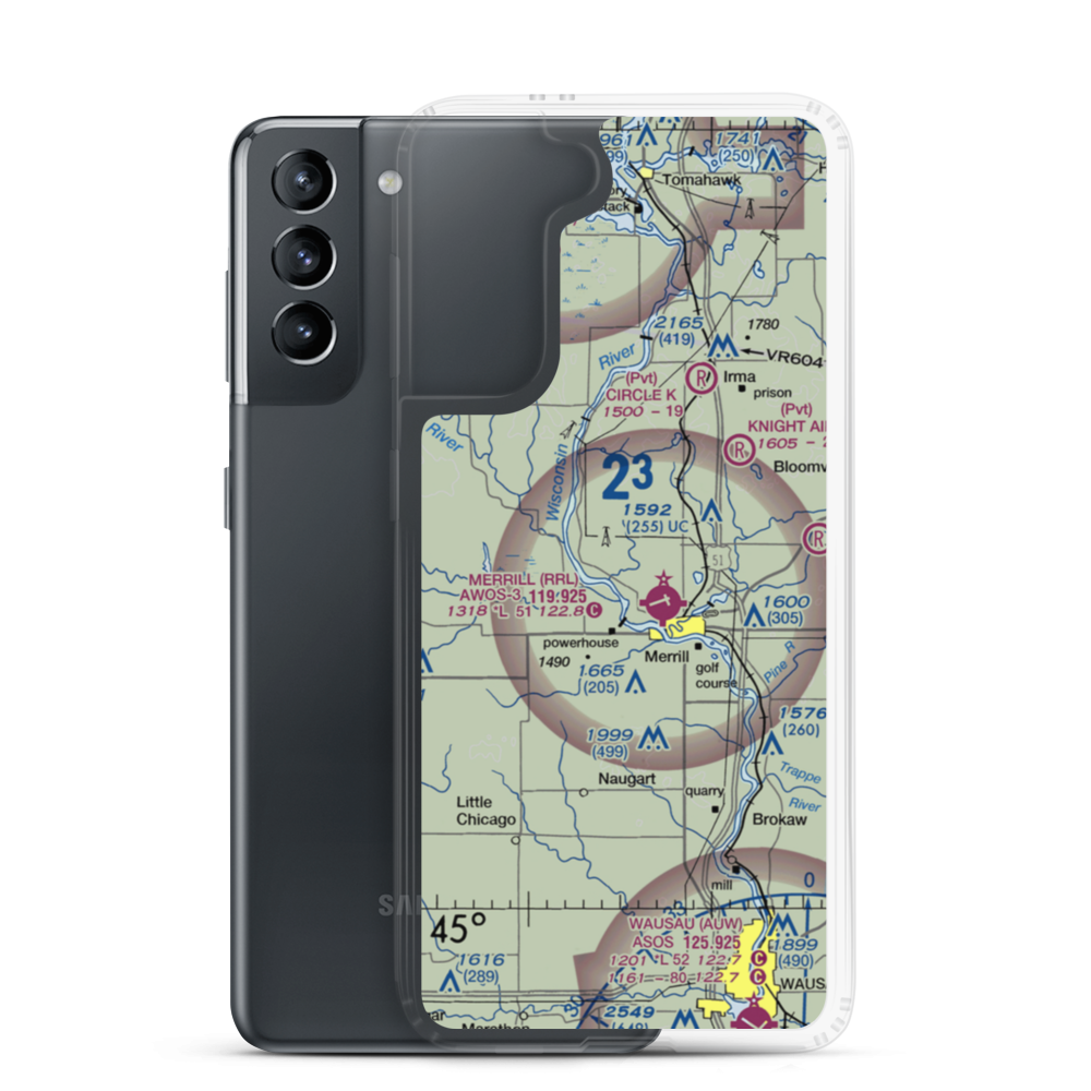 R & S Landing Strip (WS23) VFR Sectional Samsung Case Samsung Galaxy S21 model shown