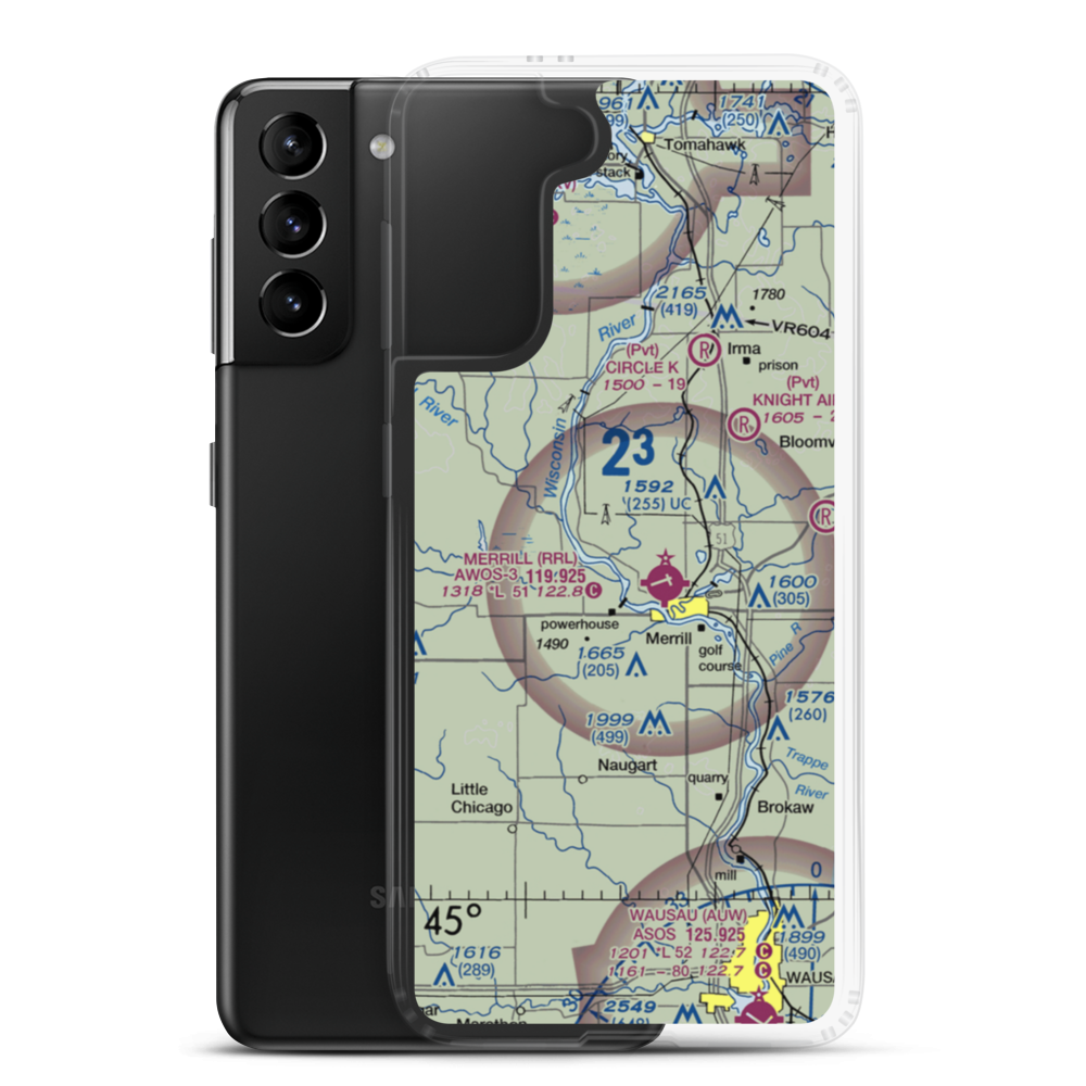 R & S Landing Strip (WS23) VFR Sectional Samsung Case Samsung Galaxy S21 Plus model shown