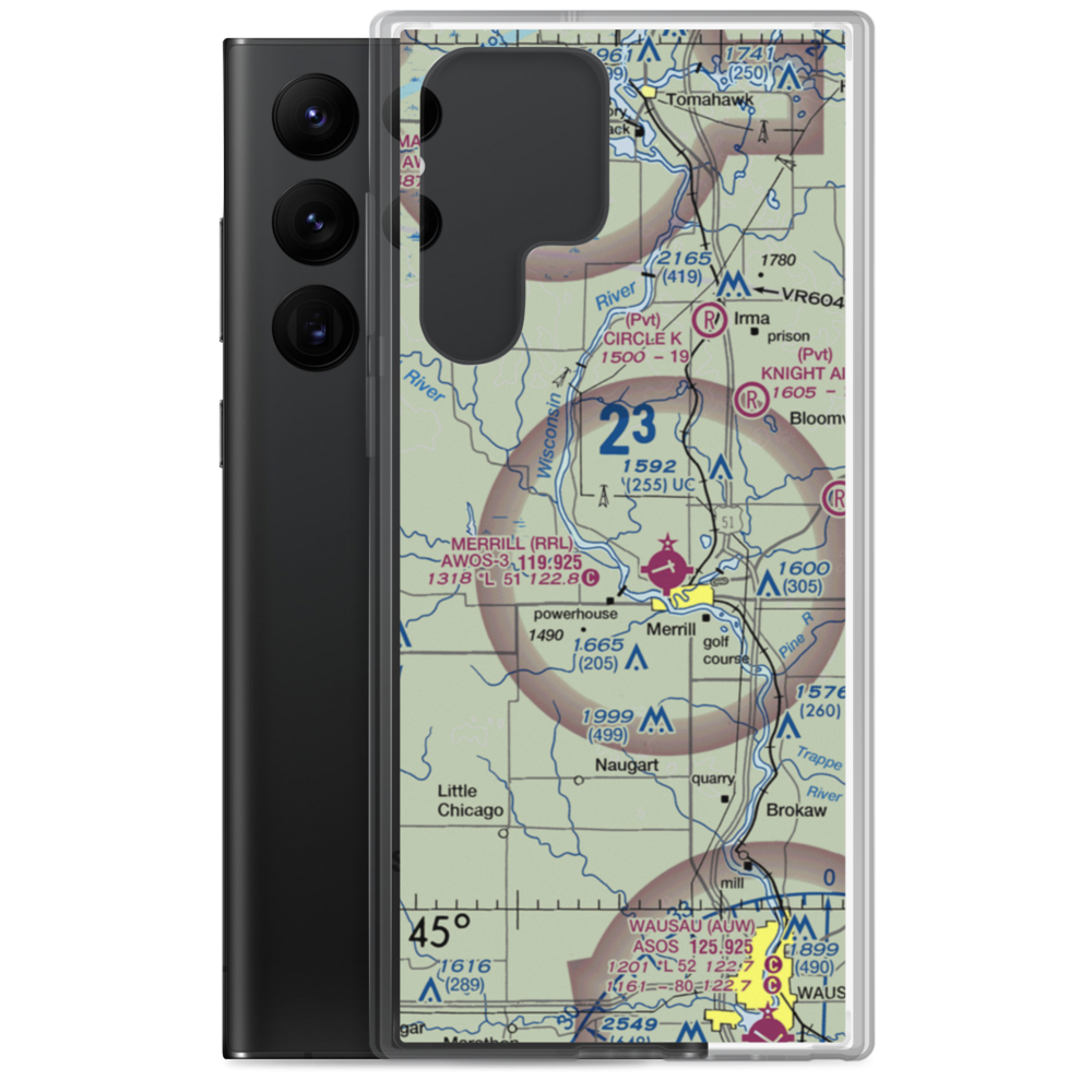 R & S Landing Strip (WS23) VFR Sectional Samsung Case Samsung Galaxy S22 Ultra model shown