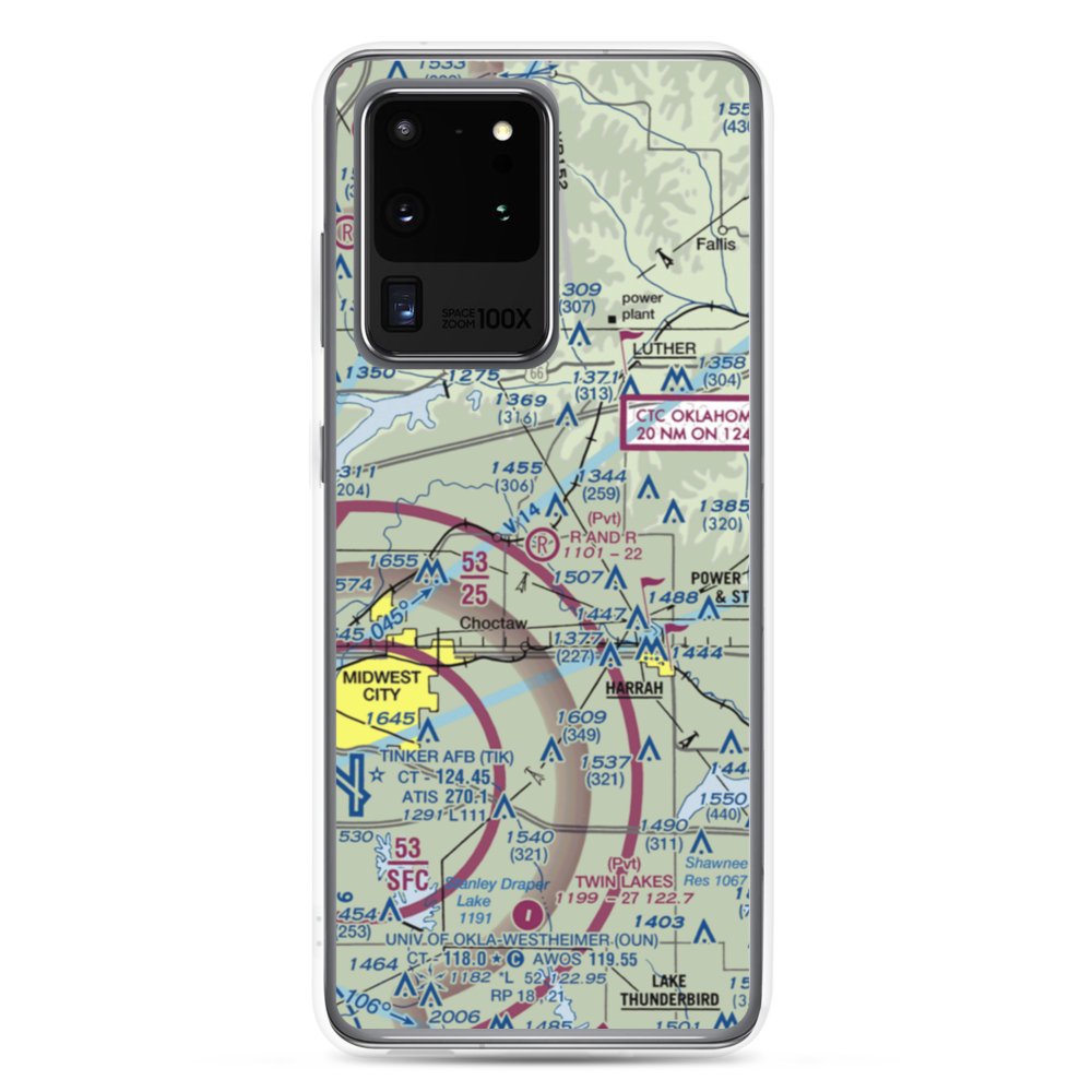 R and R Airport (9OK9) VFR Sectional Samsung Case Samsung Galaxy S20 Ultra model shown