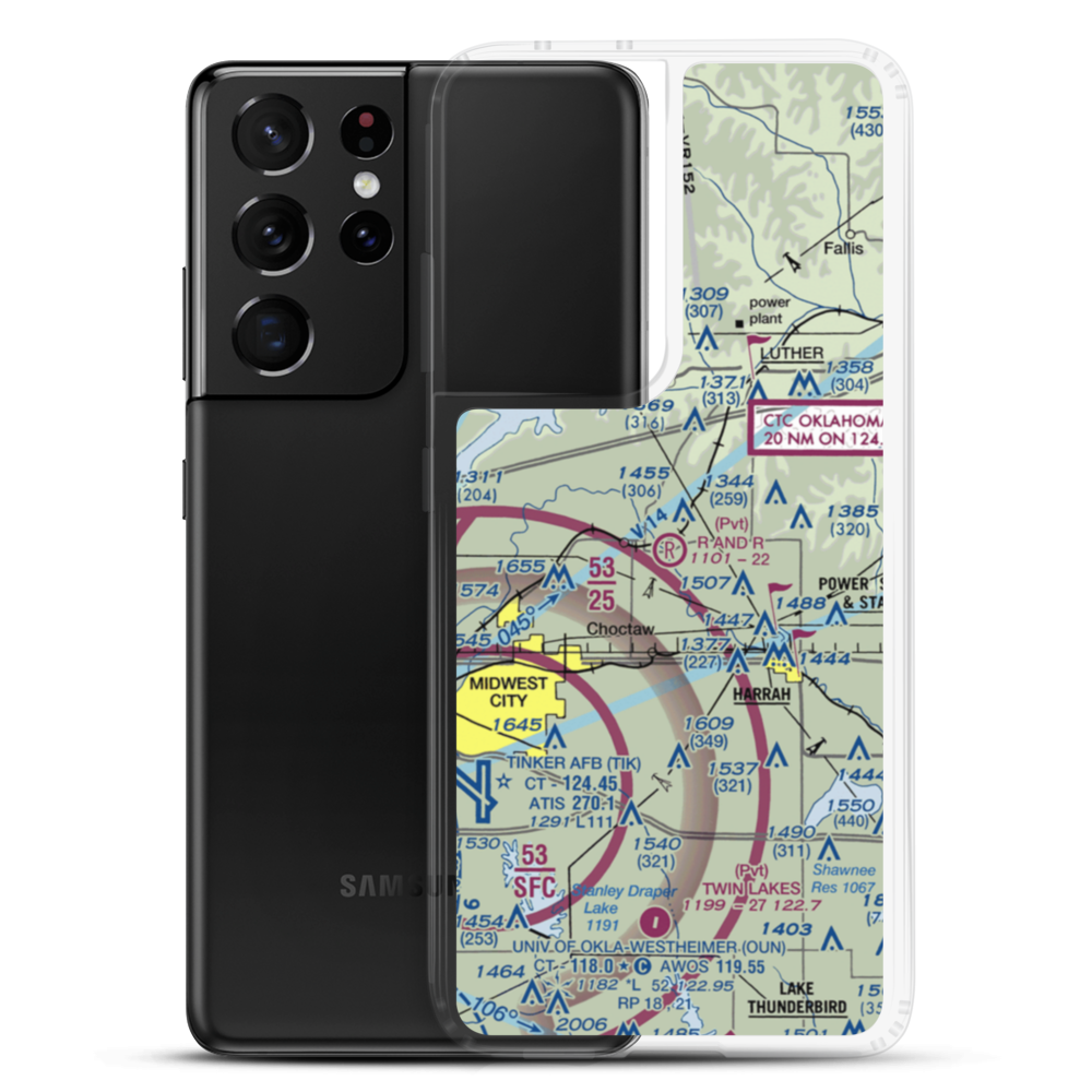 R and R Airport (9OK9) VFR Sectional Samsung Case Samsung Galaxy S21 Ultra model shown