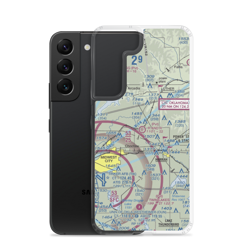 R and R Airport (9OK9) VFR Sectional Samsung Case Samsung Galaxy S22 model shown