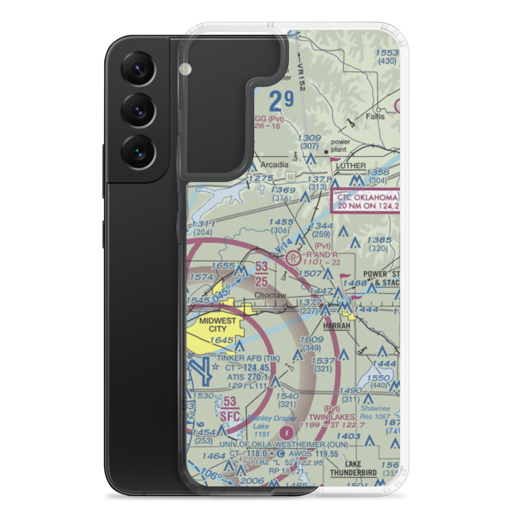 R and R Airport (9OK9) VFR Sectional Samsung Case Samsung Galaxy S22 Plus model shown