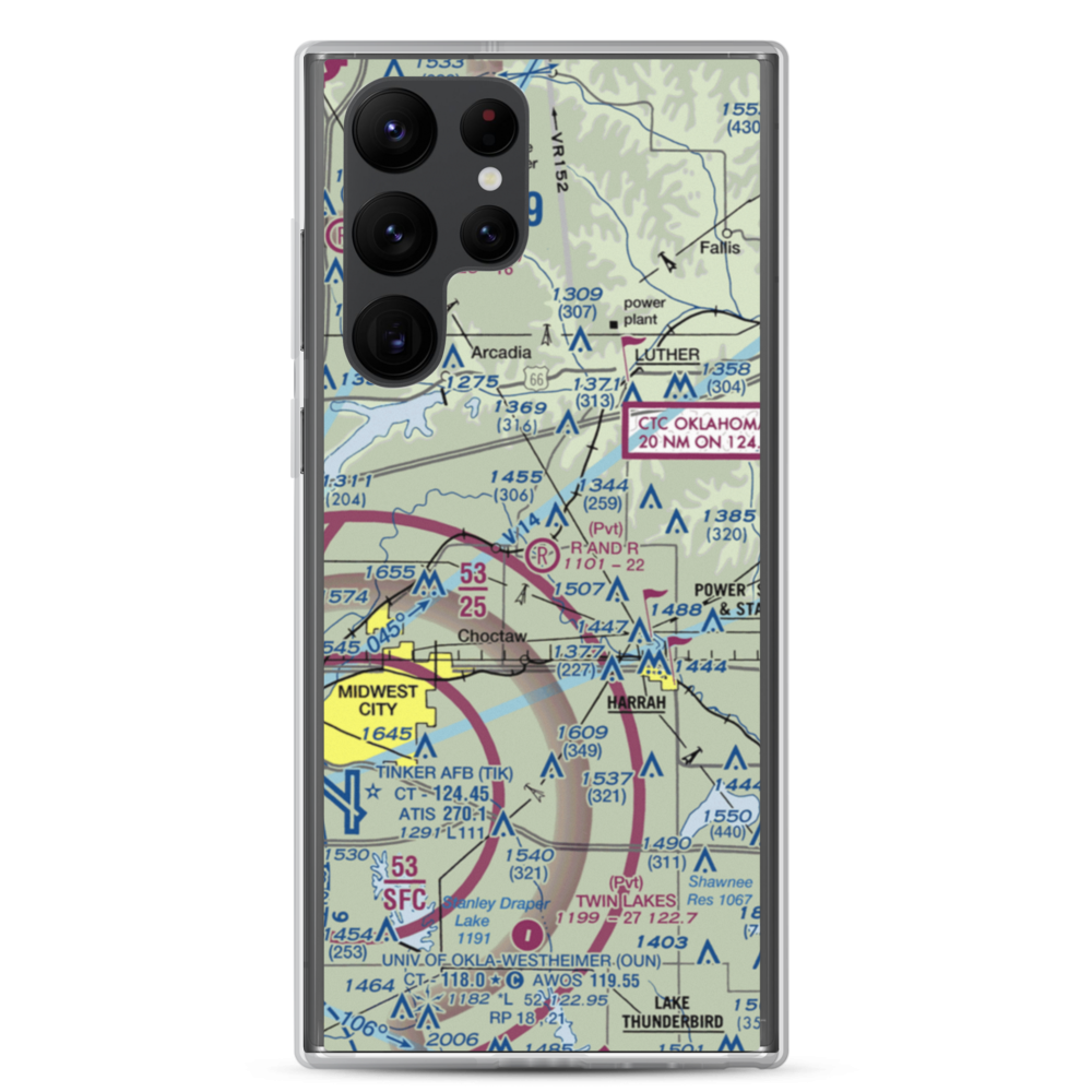 R and R Airport (9OK9) VFR Sectional Samsung Case Samsung Galaxy S22 Ultra model shown