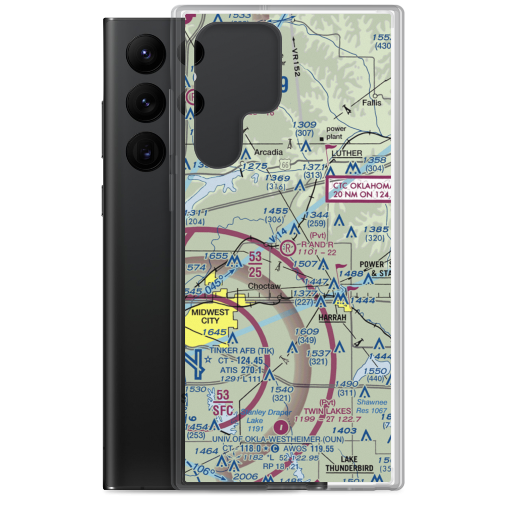 R and R Airport (9OK9) VFR Sectional Samsung Case Samsung Galaxy S22 Ultra model shown