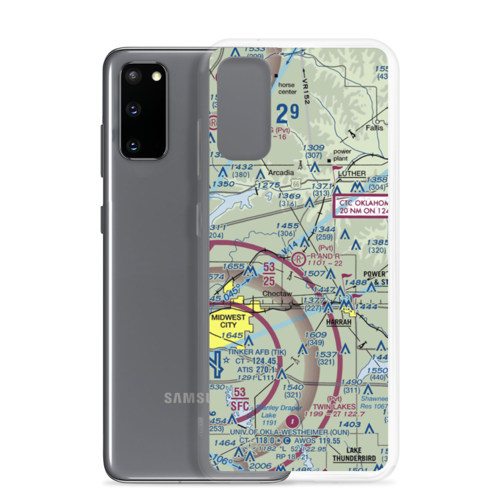 R and R Airport (9OK9) VFR Sectional Samsung Case Samsung Galaxy S20 model shown