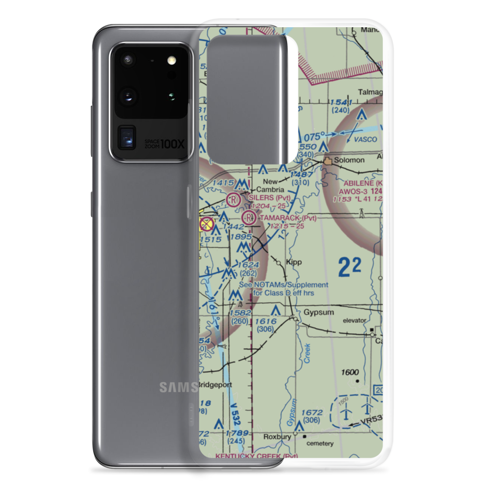 R F Roesner Airport (48KS) VFR Sectional Samsung Case Samsung Galaxy S20 Ultra model shown