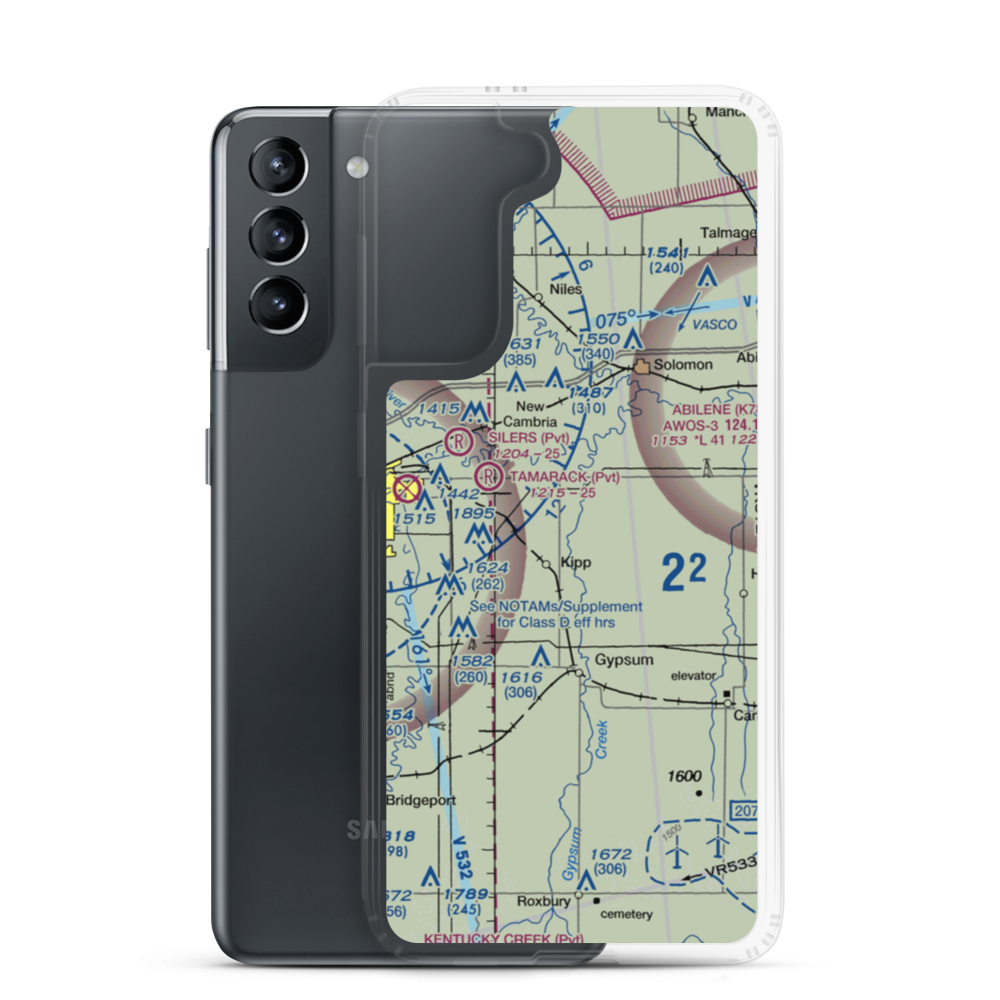 R F Roesner Airport (48KS) VFR Sectional Samsung Case Samsung Galaxy S21 model shown