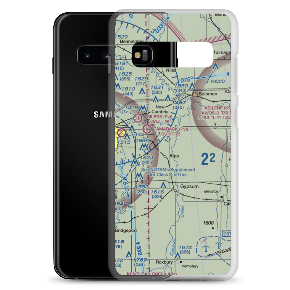 R F Roesner Airport (48KS) VFR Sectional Samsung Case Samsung Galaxy S10+ model shown