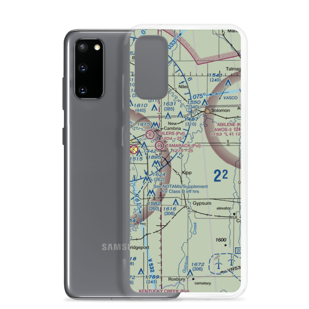 R F Roesner Airport (48KS) VFR Sectional Samsung Case Samsung Galaxy S20 model shown