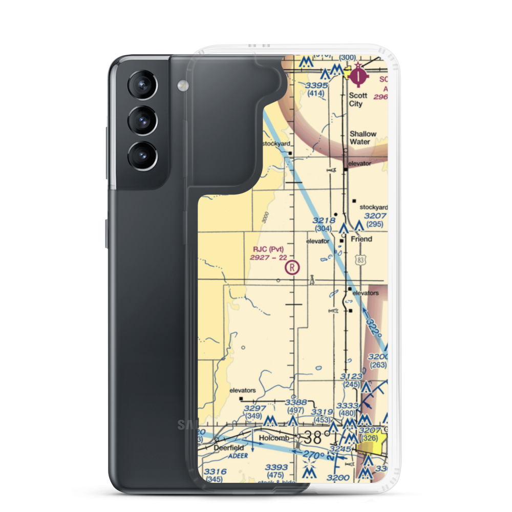 R J C Farms Inc Airport (SN55) VFR Sectional Samsung Case Samsung Galaxy S21 model shown