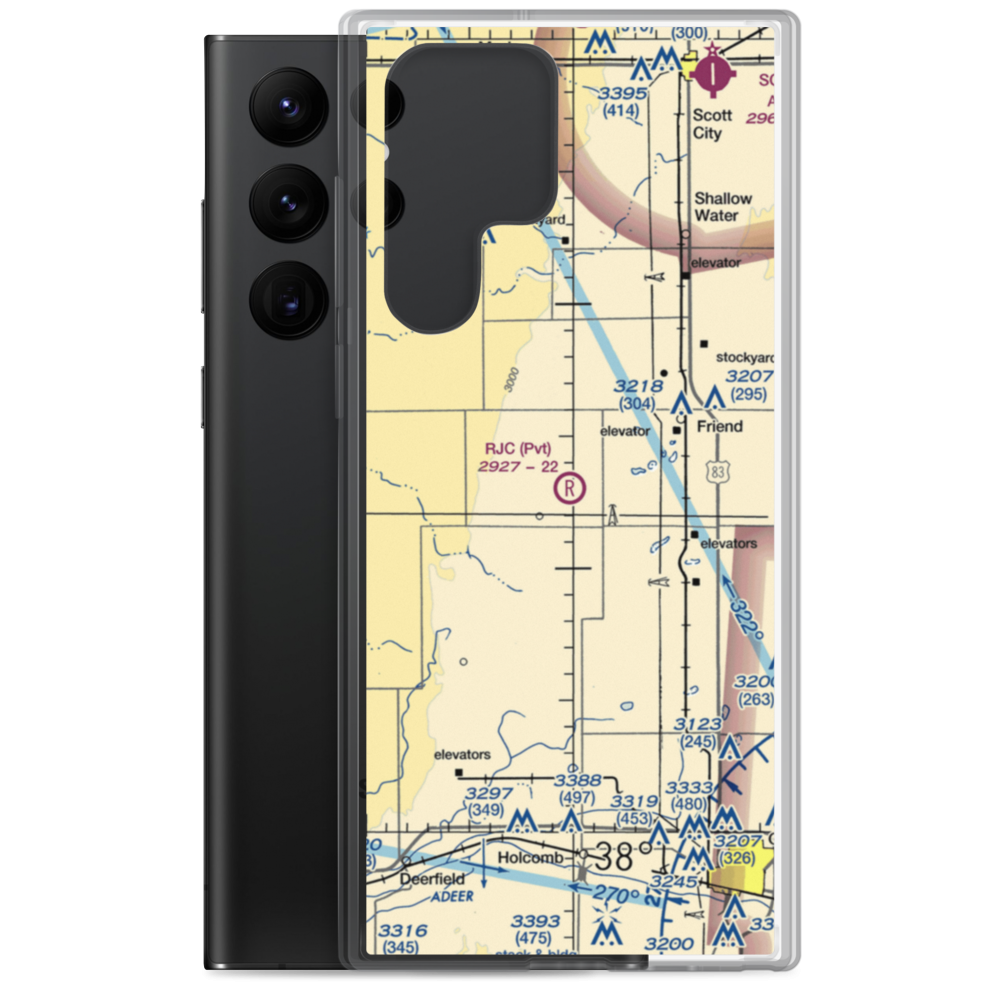 R J C Farms Inc Airport (SN55) VFR Sectional Samsung Case Samsung Galaxy S22 Ultra model shown