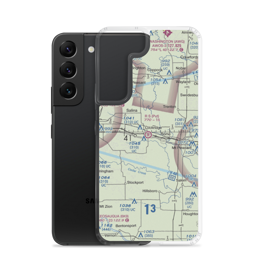 R S Auto Airport (6IA7) VFR Sectional Samsung Case Samsung Galaxy S22 model shown