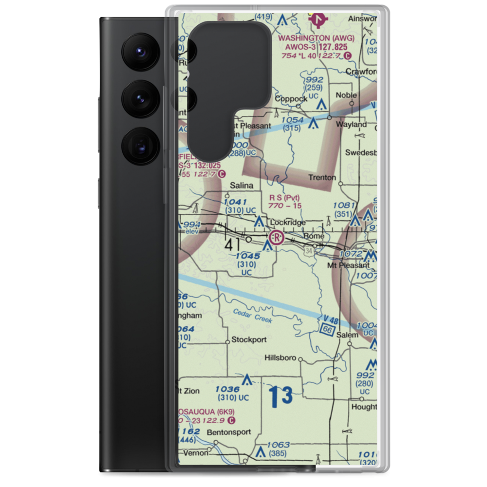 R S Auto Airport (6IA7) VFR Sectional Samsung Case Samsung Galaxy S22 Ultra model shown