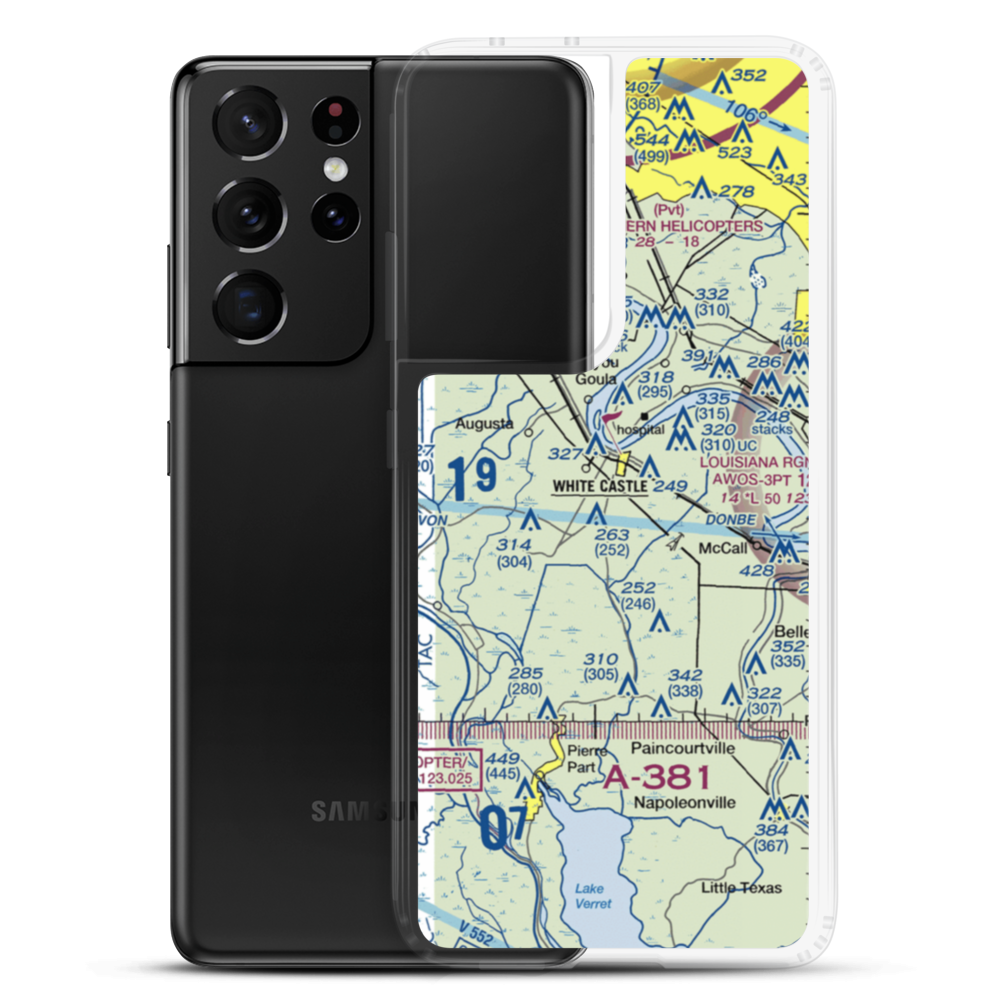 R T Leblanc Airport (51LA) VFR Sectional Samsung Case Samsung Galaxy S21 Ultra model shown
