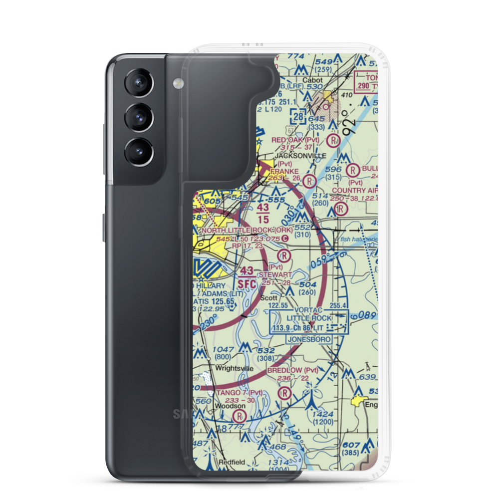 R.V. Stewart Field (AR55) VFR Sectional Samsung Case Samsung Galaxy S21 model shown