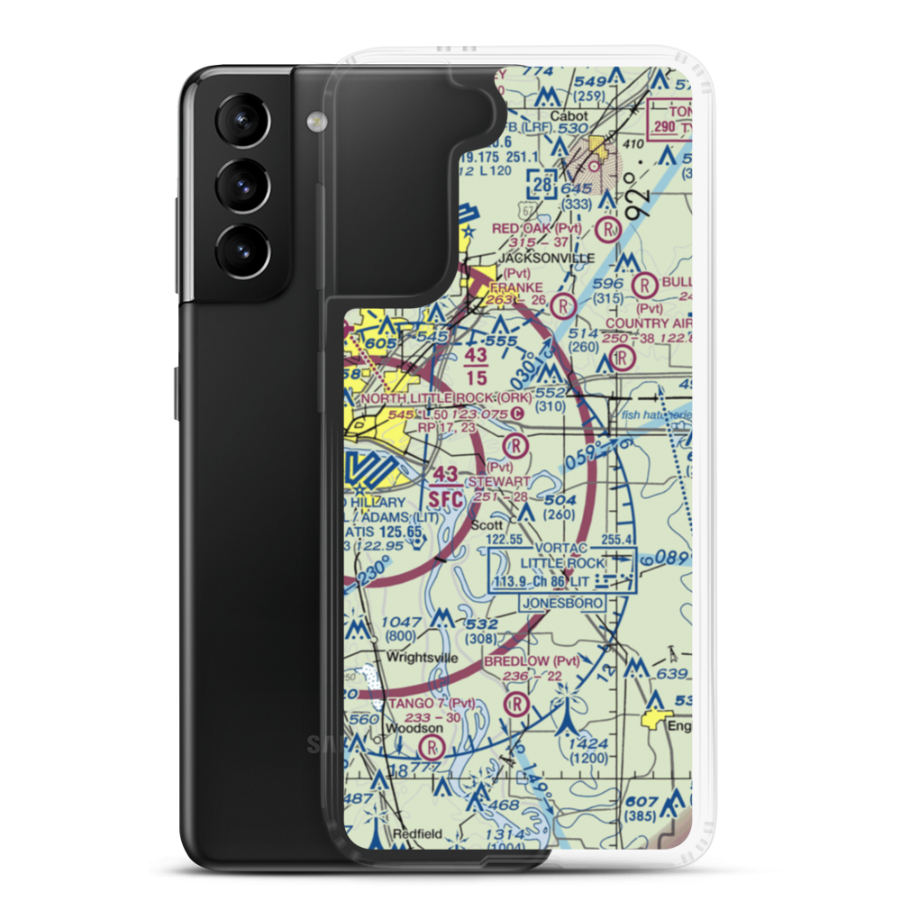 R.V. Stewart Field (AR55) VFR Sectional Samsung Case Samsung Galaxy S21 Plus model shown