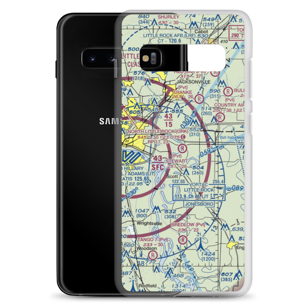 R.V. Stewart Field (AR55) VFR Sectional Samsung Case Samsung Galaxy S10+ model shown