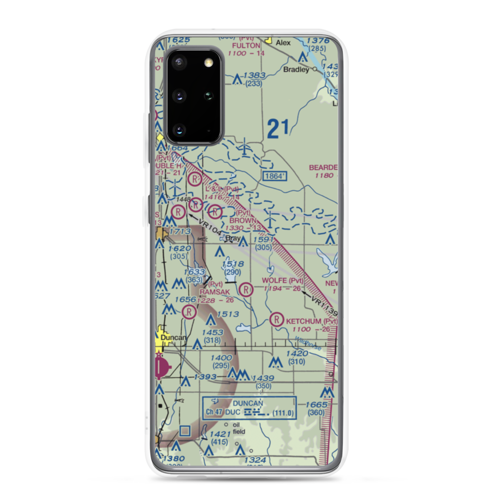 Raab Field Airport (OK63) VFR Sectional Samsung Case Samsung Galaxy S20 Plus model shown