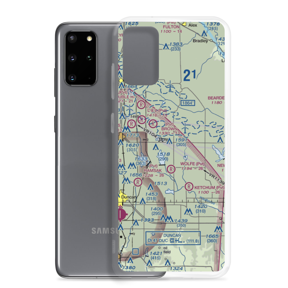 Raab Field Airport (OK63) VFR Sectional Samsung Case Samsung Galaxy S20 Plus model shown