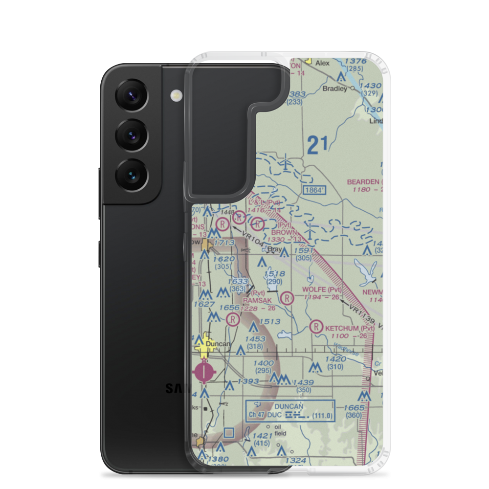 Raab Field Airport (OK63) VFR Sectional Samsung Case Samsung Galaxy S22 model shown