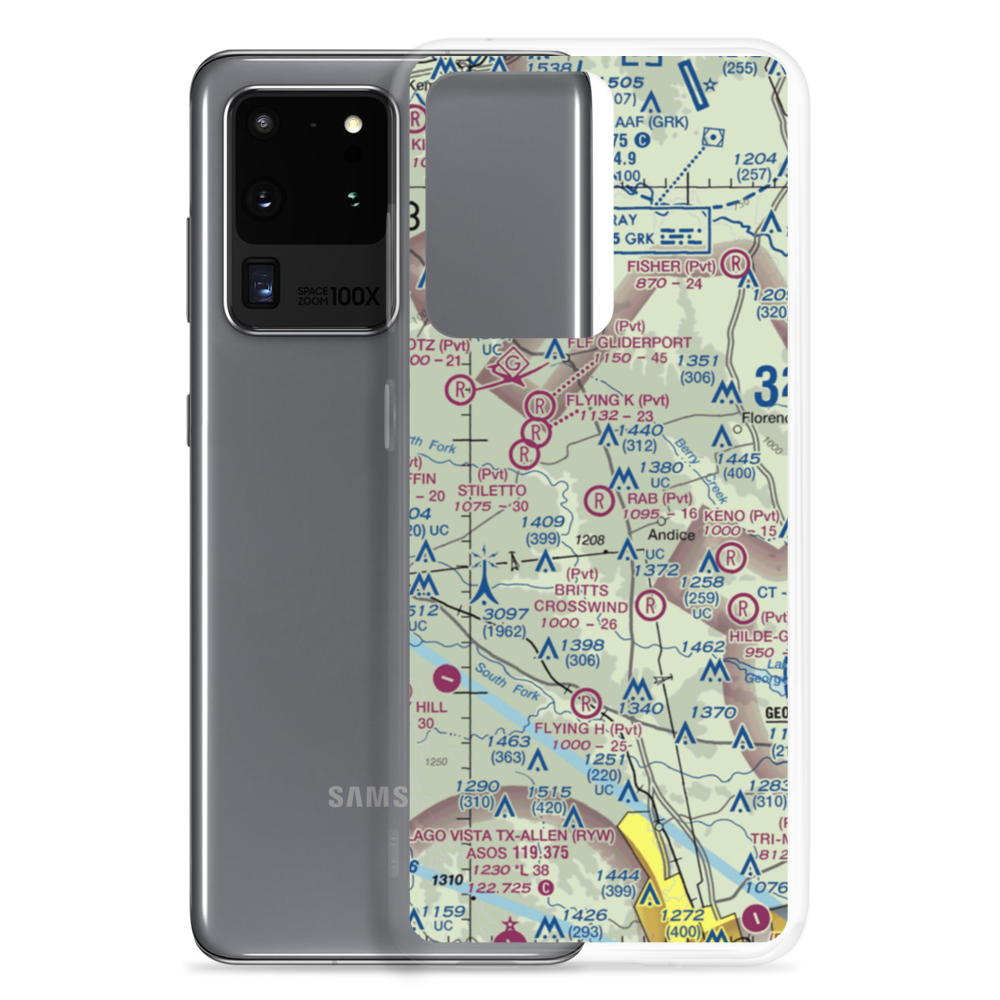 Rab Ranch Airport (1XA0) VFR Sectional Samsung Case Samsung Galaxy S20 Ultra model shown