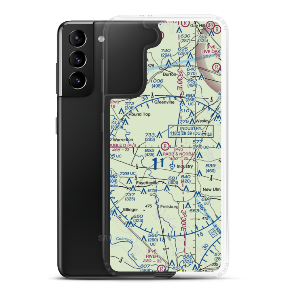 Rabb And Nobra Airport (6TS8) VFR Sectional Samsung Case Samsung Galaxy S21 Plus model shown