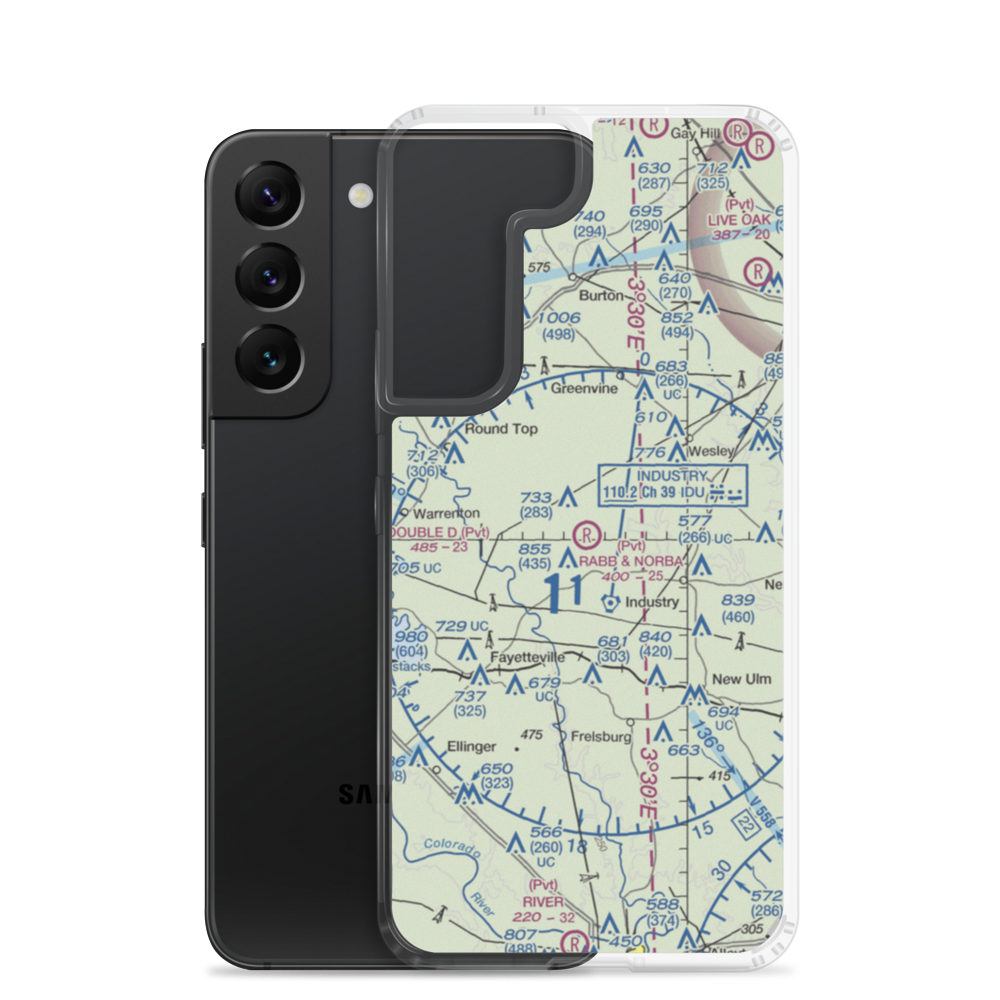 Rabb And Nobra Airport (6TS8) VFR Sectional Samsung Case Samsung Galaxy S22 model shown