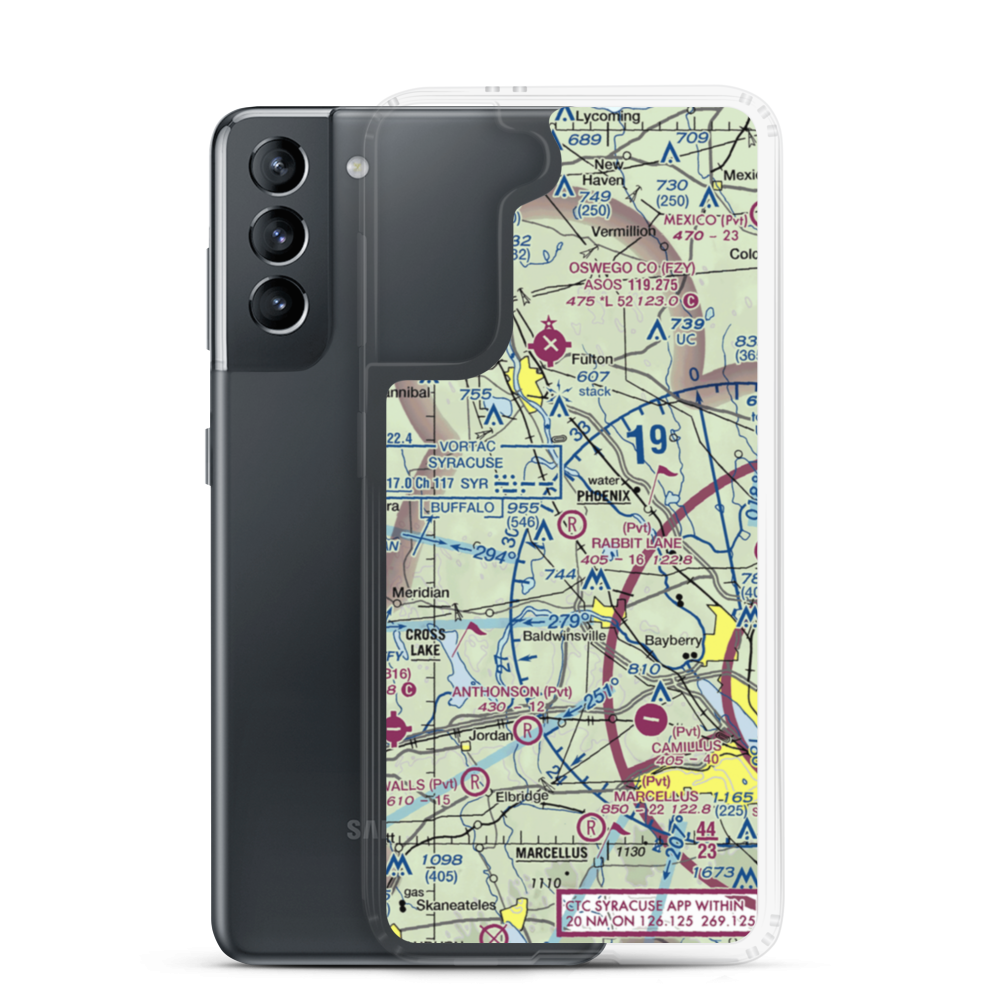 Rabbit Lane Airport (NY31) VFR Sectional Samsung Case Samsung Galaxy S21 model shown