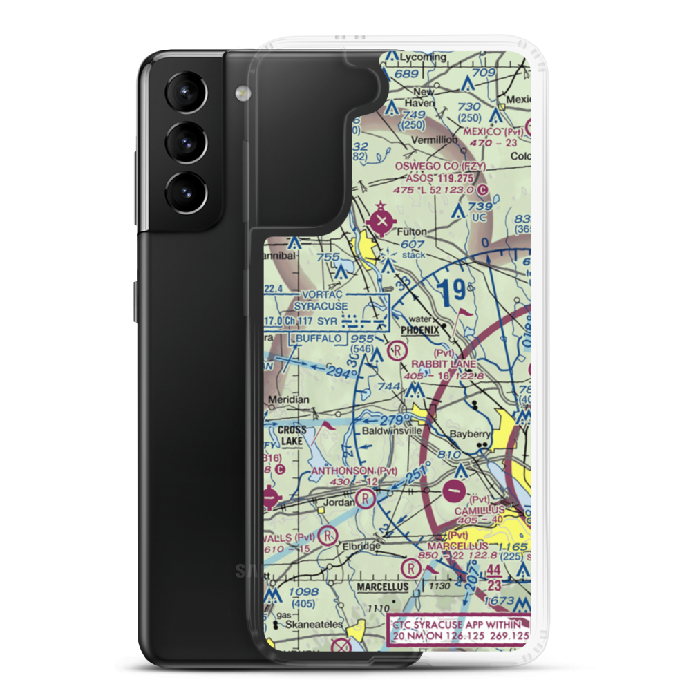 Rabbit Lane Airport (NY31) VFR Sectional Samsung Case Samsung Galaxy S21 Plus model shown