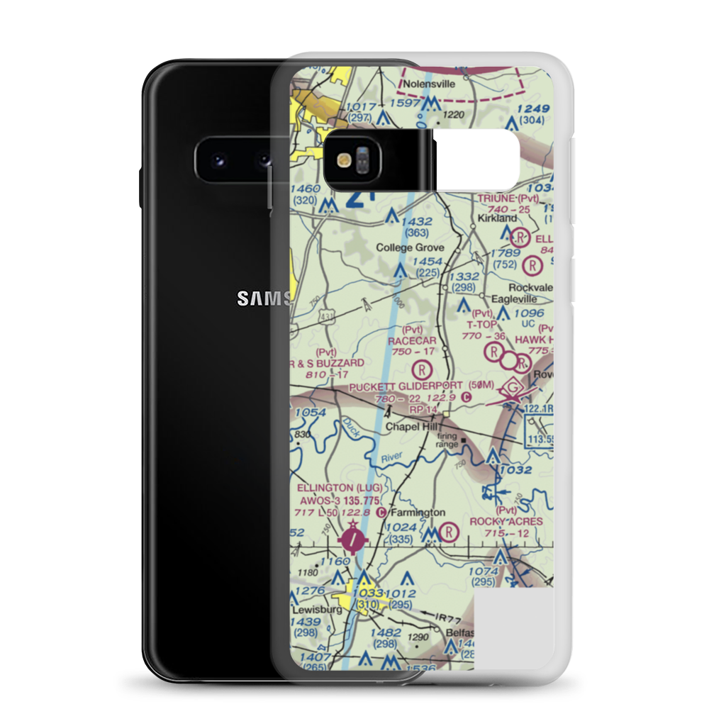 Racecar Airport (TN27) VFR Sectional Samsung Case Samsung Galaxy S10 model shown