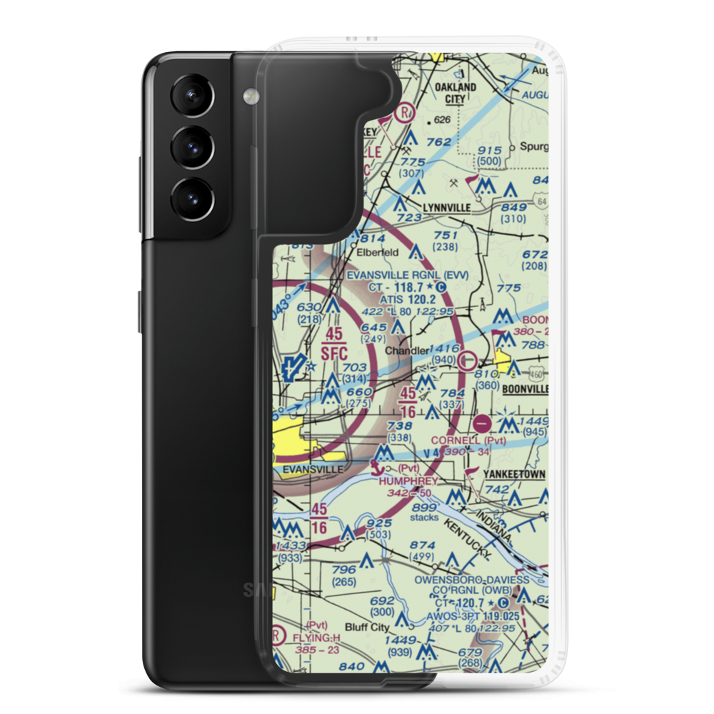Raceway Airport (II32) VFR Sectional Samsung Case Samsung Galaxy S21 Plus model shown