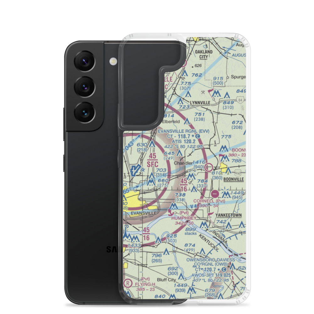 Raceway Airport (II32) VFR Sectional Samsung Case Samsung Galaxy S22 model shown