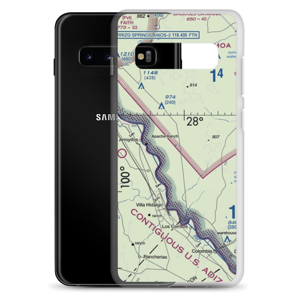 Rachal Airport (8XS2) VFR Sectional Samsung Case Samsung Galaxy S10+ model shown