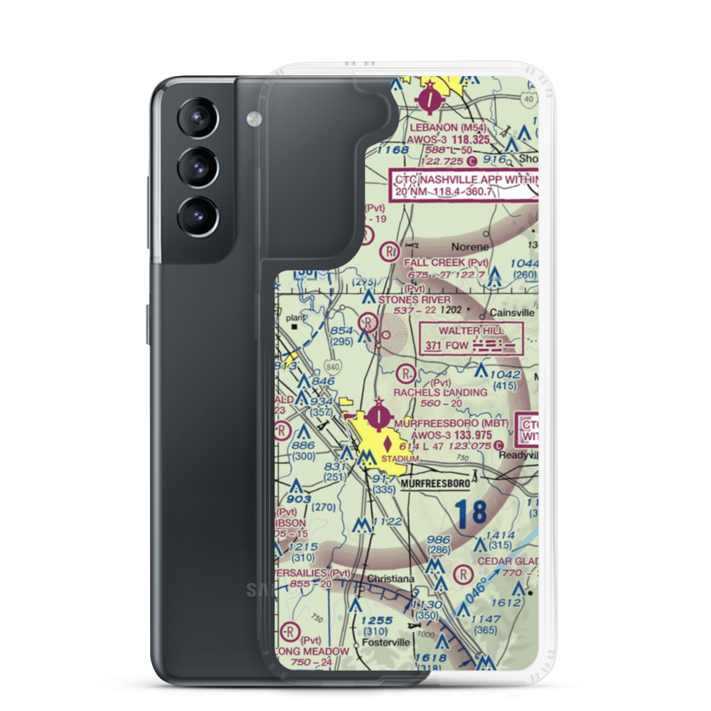 Rachel's Landing Airport (8TN6) VFR Sectional Samsung Case Samsung Galaxy S21 model shown