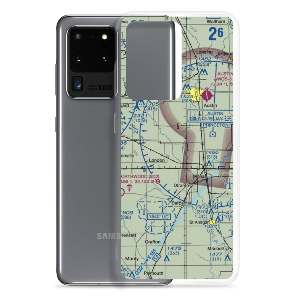 Radloff's Cedar View Farms Airport (53MN) VFR Sectional Samsung Case Samsung Galaxy S20 Ultra model shown