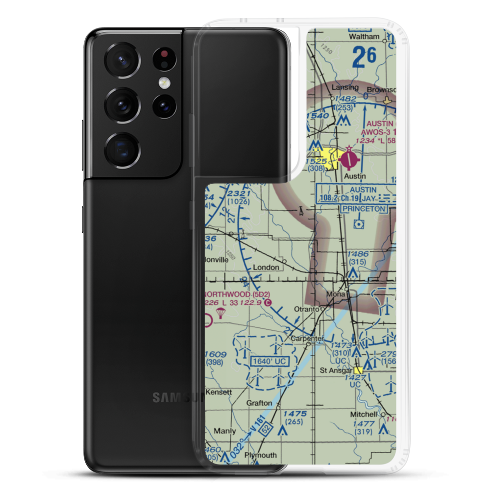 Radloff's Cedar View Farms Airport (53MN) VFR Sectional Samsung Case Samsung Galaxy S21 Ultra model shown