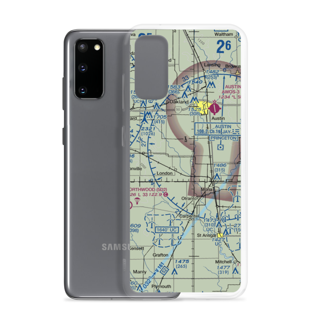 Radloff's Cedar View Farms Airport (53MN) VFR Sectional Samsung Case Samsung Galaxy S20 model shown